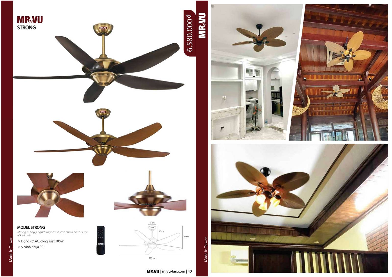 Bảng giá và Catalogue Quạt trần Mr Vũ mới nhất 2024 /Page 